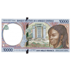 P405Lf Gabon - 10.000 Francs Year 2000